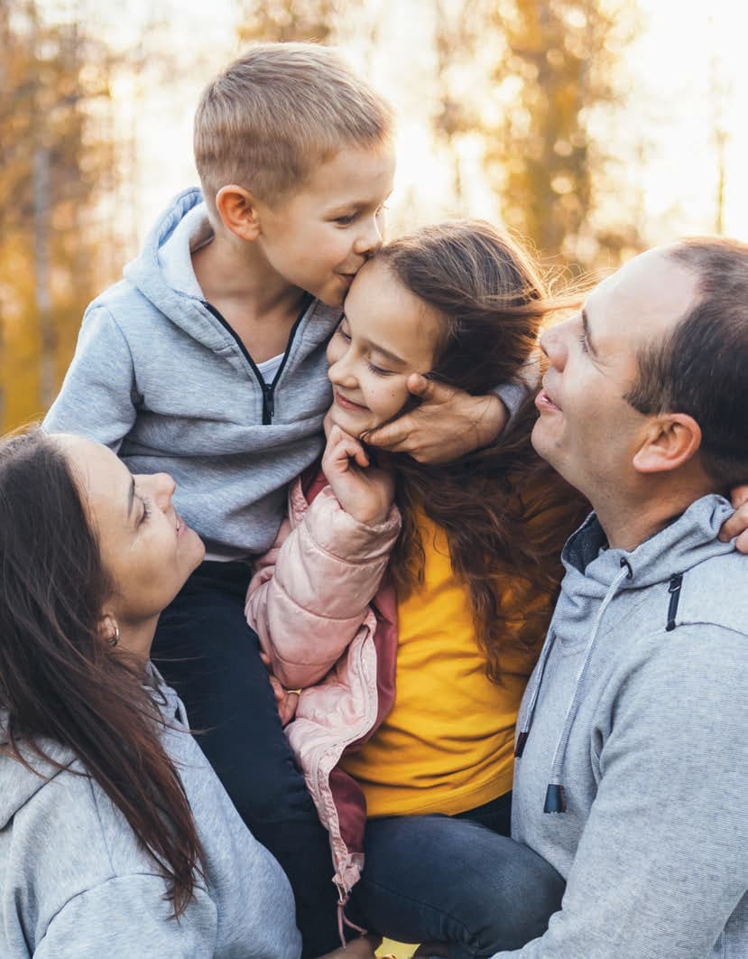 A family at home in Longwood
